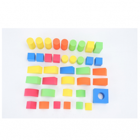 Αφρώδη χρωματιστά τουβλάκια σχημάτων Lazarid 39 τεμάχια