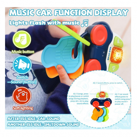 Σετ εκπαιδευτικό τιμόνι και μουσικό μπρελόκ με μασητικά Lazarid Happy-Grow