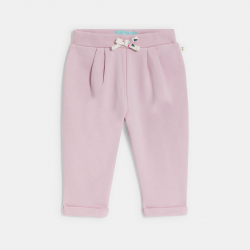Obaibi Παντελόνι από χνουδωτό ύφασμα ροζ για μωρά κοριτσάκια
