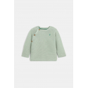 Obaibi Πουλόβερ ζιπουνάκι πλεκτό, πράσινο για νεογέννητα