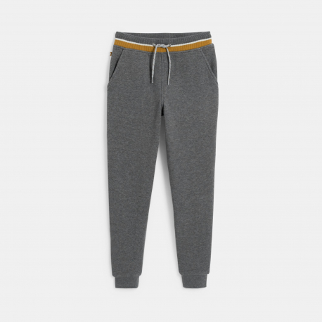 Okaidi Παντελόνι φόρμας από χνουδωτό ύφασμα γκρι για αγόρια