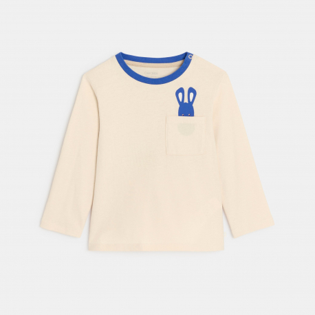 Obaibi Μπλούζα μπεζ με μοτίφ ζωάκια για μωρά αγοράκια