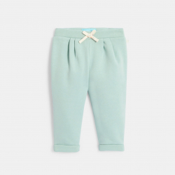 Obaibi Παντελόνι από χνουδωτό ύφασμα πράσινο για μωρά κοριτσάκια