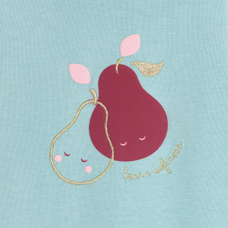 Obaibi Φορμάκι ύπνου βαμβακερό με αχλάδια, πράσινο για μωρά κοριτσάκια