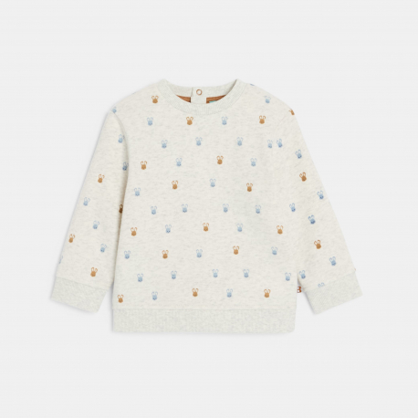 Obaibi Πουλόβερ υφασμάτινο λαγουδάκι γκρι για μωρά αγοράκια