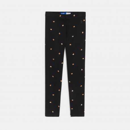 Okaidi Κολάν μακρύ με μοτίφ πεταλούδα μαύρο για κορίτσια