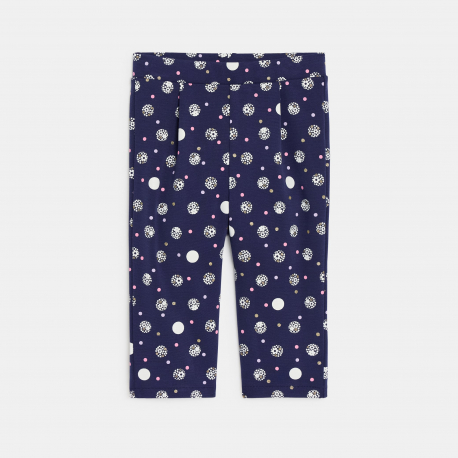 Obaibi Ensemble bleu imprime fleuri bebe fille