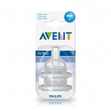 Θηλή Philips Avent Airflex μέτριας ροής 3M+, σετ των 2 - SCF633/27