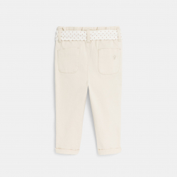 Obaibi Παντελόνι ψηλόμεσο μπεζ, για μωρά κοριτσάκια