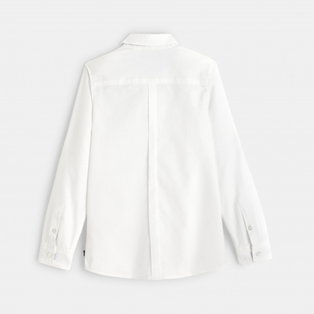 Okaidi Πουκάμισο Oxford με γιακά σε αμερικανικό στιλ, λευκό για αγόρια