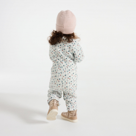 Obaibi Φορμάκι ολόσωμο μπεζ με μοτίφ γάτα για μωρά κοριτσάκια