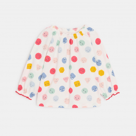 Obaibi Μπλούζα με λάστιχο με τυπωμένα σχέδια ροζ για μωρά κοριτσάκια