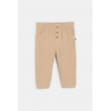 Obaibi Παντελόνι από βελούδο κοτλέ με ελαστική μέση μπεζ για μωρά κοριτσάκια
