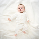 Obaibi Σύνολο από 3 βαμβακερά κομμάτια αστέρια λευκό για νεογέννητα αγοράκια