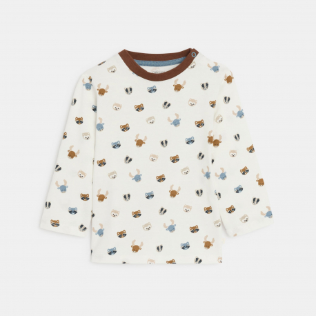 Obaibi Σαλοπέτα και μακρυμάνικη μπλούζα, καφέ για μωρά αγοράκια