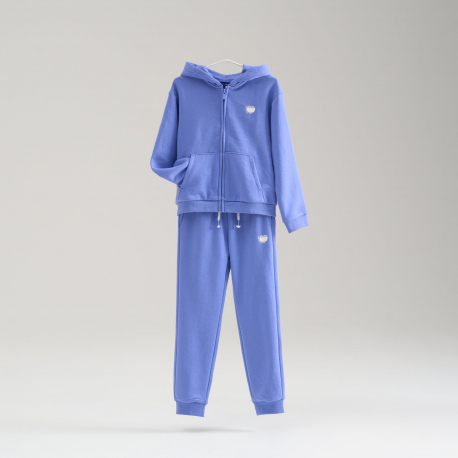 Okaidi Παντελόνι φόρμας από χνουδωτό ύφασμα, βιολετί για κορίτσια