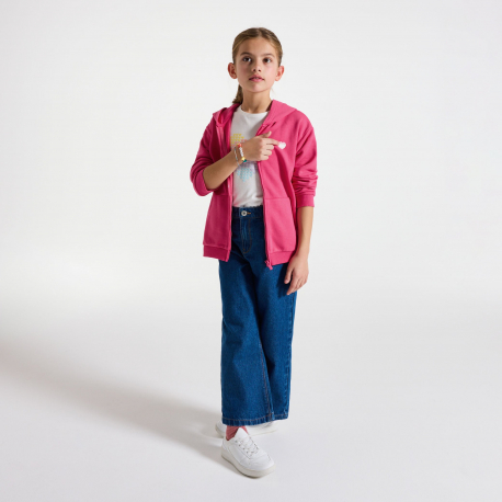 Okaidi Φούτερ με κουκούλα, ροζ, για κορίτσια