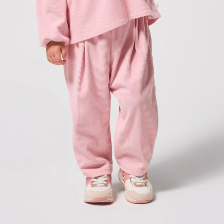 Obaibi Σύνολο από βελούδο ροζ για μωρά κοριτσάκια