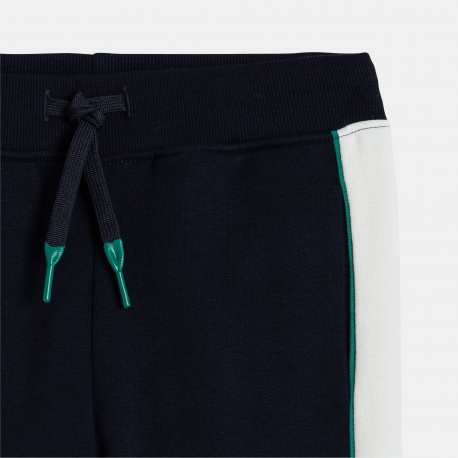 Okaidi Παντελόνι φόρμας με λωρίδες στο πλάι από χνουδωτό ύφασμα γκρι για αγόρια