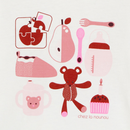 Obaibi Μπλούζα μακρυμάνικη , για παιδικό σταθμό, ροζ για μωρά κοριτσάκια