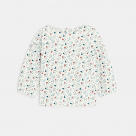 Obaibi Μπλούζα με γατάκια λευκή για μωρά κοριτσάκια