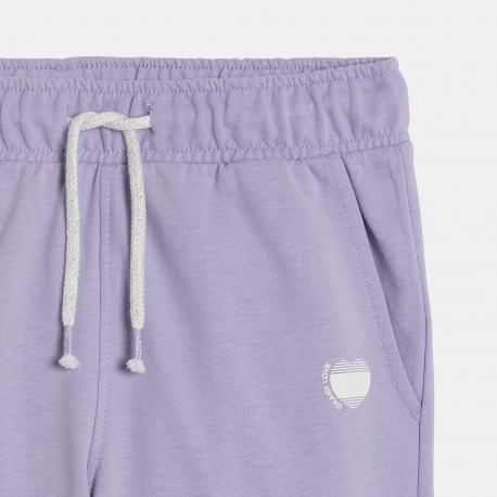 Okaidi Παντελόνι φόρμας από χνουδωτό ύφασμα,μονόχρωμο, βιολετί για κορίτσια