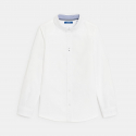 Okaidi Πουκάμισο Oxford με γιακά σε αμερικανικό στιλ, λευκό για αγόρια