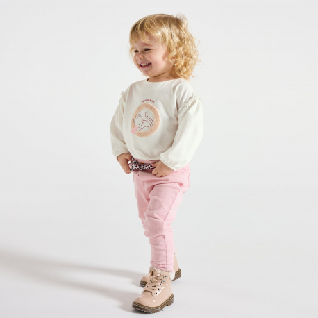 Obaibi Μπλούζα με γατάκια λευκή για μωρά κοριτσάκια