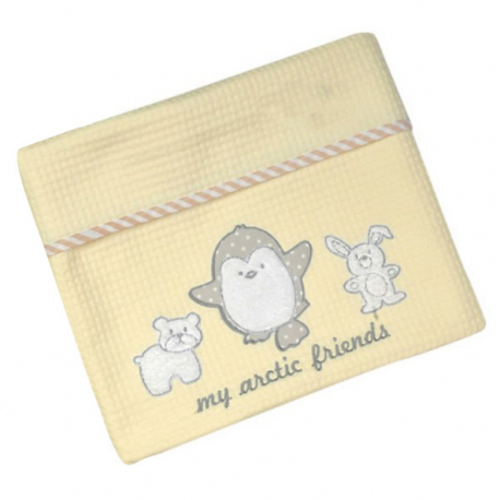 Κουβέρτα πικέ κούνιας Baby Star Arctic Friends 100 x 150 cm
