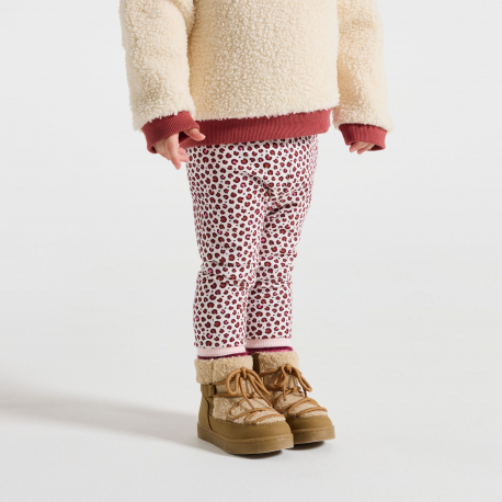 Obaibi Φούτερ από χνουδωτό ύφασμα και κολάν ζέρσεϊ εμπριμέ για μωρά κοριτσάκια