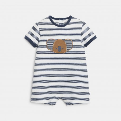 Obaibi Φορμάκι κοντό ριγέ με κοάλα, μπλε για μωρά αγοράκια