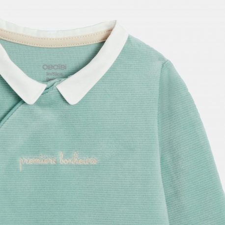 Obaibi Φορμάκι ύπνου από κοτλέ βελούδο πράσινο για μωρά αγοράκια