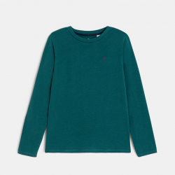 Okaidi Μπλούζα μακρυμάνικη, μονόχρωμη, πράσινη για αγόρια