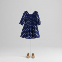 Okaidi Robe bleue a manches bouffantes Fille