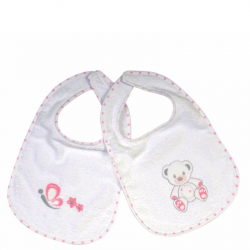 Σαλιάρα πετσετέ με velcro Baby Star Sweet Dots 33 x 20 cm