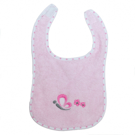 Σαλιάρα πετσέτε με velcro Baby Star Sweet Dots 33 x 20 cm