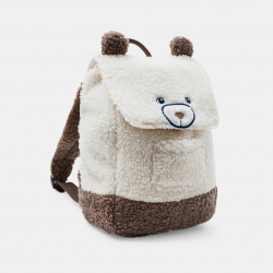 Obaibi Σακίδιο πλάτης λούτρινο εκρού βρεφικό