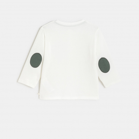 Obaibi Μπλούζα μακρυμάνικη, λευκή, για μωρά αγοράκια