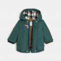 Obaibi Παλτό αδιάβροχο, ζεστό με κουκούλα πράσινο για μωρά αγοράκια
