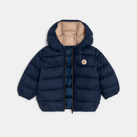 Obaibi Μπουφάν καπιτονέ με κουκούλα μπλε για μωρά αγοράκια