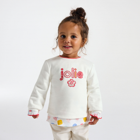 Obaibi Φούτερ από χνουδωτό ύφασμα με τυπωμένα σχέδια για μωρά κοριτσάκια