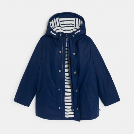 Okaidi Αδιάβροχο με κουκούλα σε ναυτικό μπλε για αγόρια