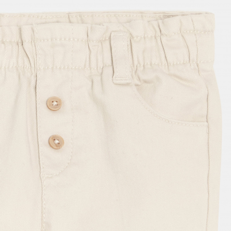 Obaibi Παντελόνι ψηλόμεσο μπεζ, για μωρά κοριτσάκια