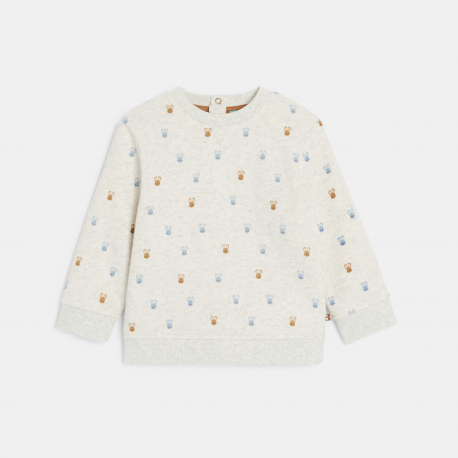 Obaibi Πουλόβερ υφασμάτινο λαγουδάκι γκρι για μωρά αγοράκια