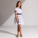 Okaidi Robe blanche fleurie fille