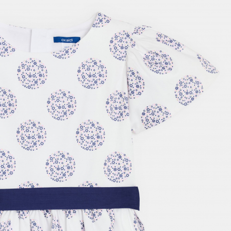 Okaidi Robe blanche fleurie fille