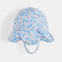 Obaibi Chapeau de soleil cloche fleurs bleu bebe fille
