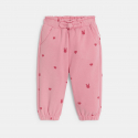 Obaibi Παντελόνι για κορίτσια ροζ με μοτίφ καρδιά