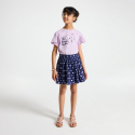 Okaidi T-shirt violet a volant motif fleuri