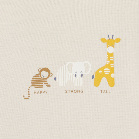 Obaibi Φορμάκι ύπνου από μακό με μοτίφ ζωάκια, λευκό για μωρά αγοράκια (σετ των 2)